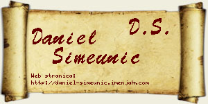 Daniel Simeunić vizit kartica